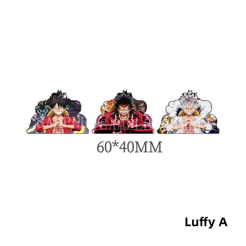 One Piece Luffy/Zoro/Nami/Sanji/chopper 3D Gradient Stickers - Anime Decals for Laptops, Phones, Water Bottles.