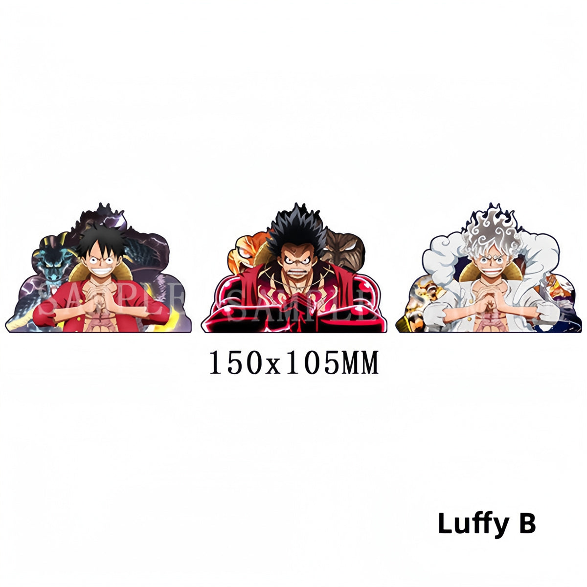 One Piece Luffy/Zoro/Nami/Sanji/chopper 3D Gradient Stickers - Anime Decals for Laptops, Phones, Water Bottles.