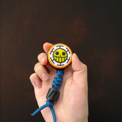 One Piece Luffy/Zoro/Ace Spinnable EDC Push Cards - Anime Stress Relievers, Rotating Design, Pocket-Sized