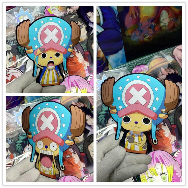 One Piece Luffy/Zoro/Nami/Sanji/Chopper 3D Gradient Stickers - Anime Decals for Laptops, Phones, Water Bottles.