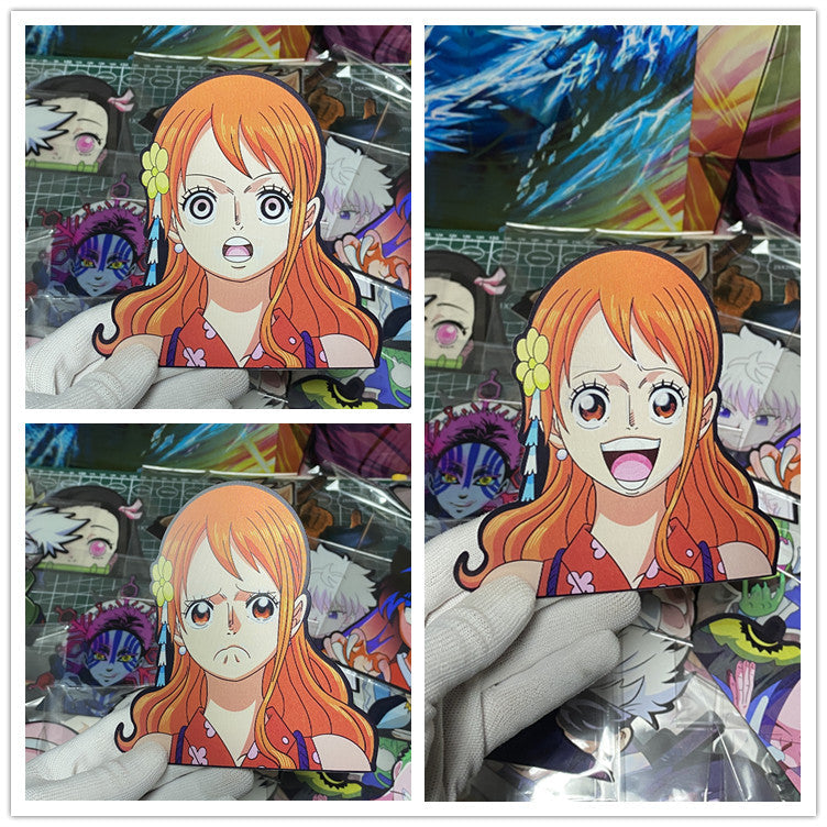 One Piece Luffy/Zoro/Nami/Sanji/Chopper 3D Gradient Stickers - Anime Decals for Laptops, Phones, Water Bottles physical object 4