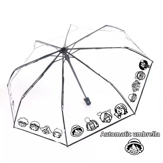 One Piece Luffy/Zoro Transparent Umbrella - Straw Hat Crew Design
