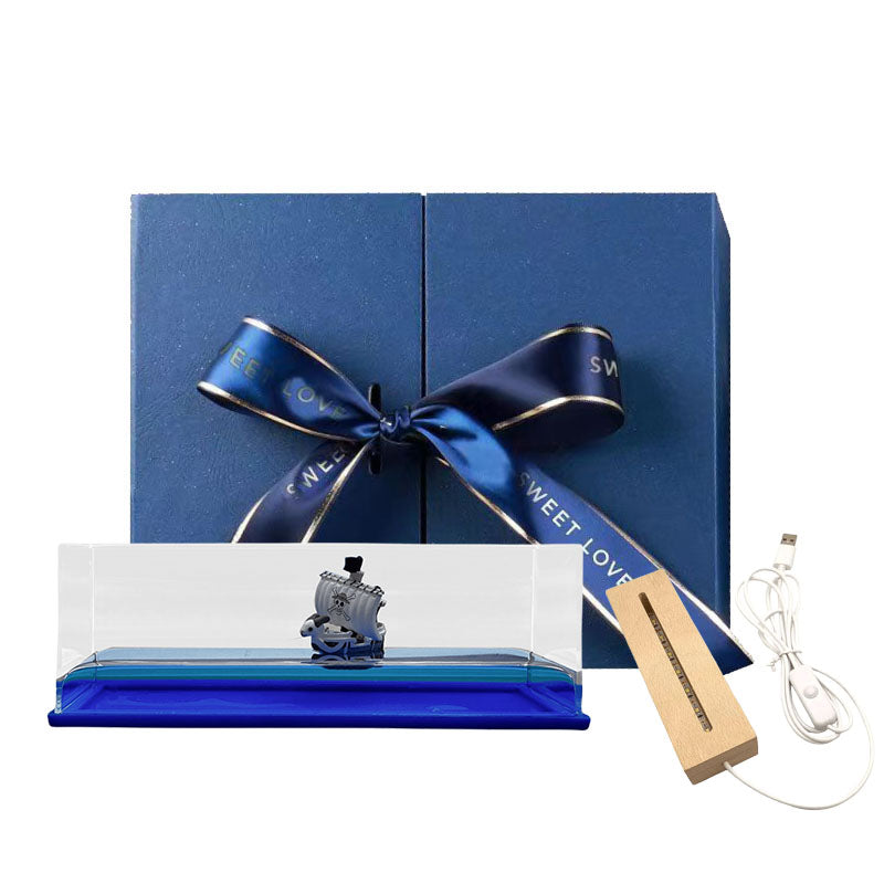 One Piece Merry A Fluid Drift Bottle - Animated Desktop Decor, Office/Home Ornament with Gift Box