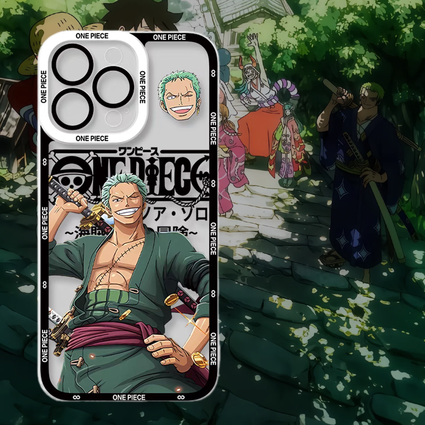 [New]Luffy/Zoro iPhone silicone crash-resistant phone case