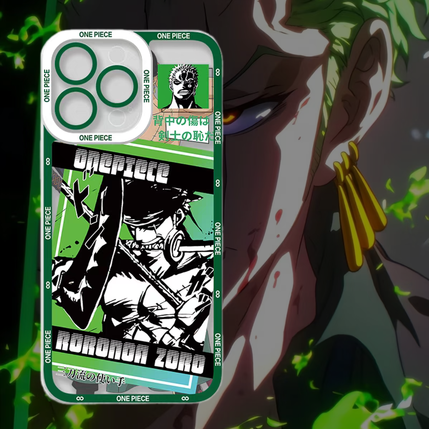 [New]Luffy/Zoro iPhone silicone crash-resistant phone case