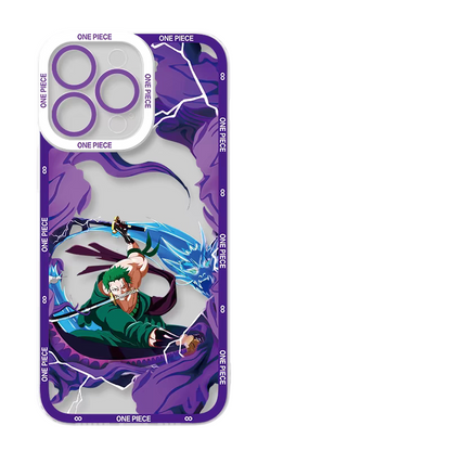 Luffy/Zoro Intense Combat iPhone silicone crash-resistant phone case