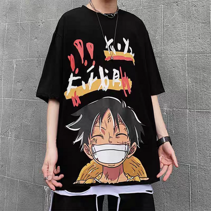 Luffy/Ace/Zoro/Nami/Chopper Couple T - Shirts - Summer Short Sleeve, Cool Anime Prints, Unisex Fit